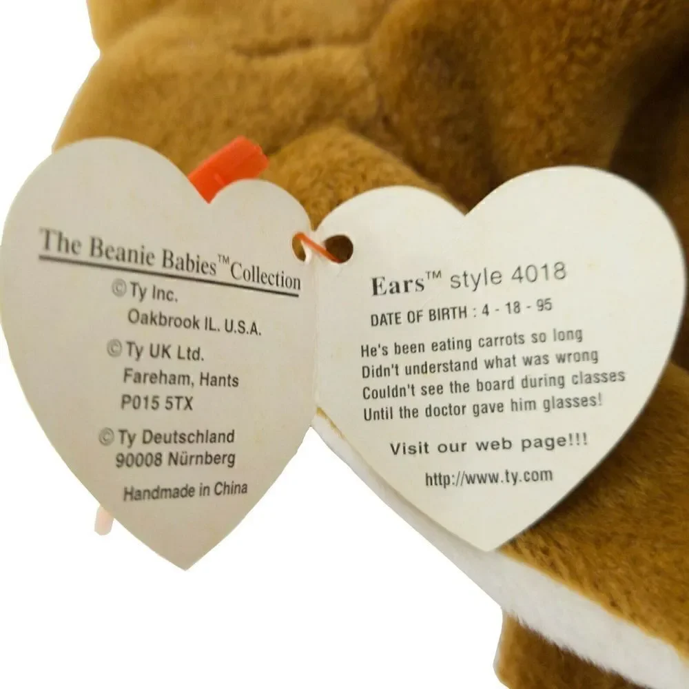 4th Generation Tag, Retired, Ty Ears (tan bunny)